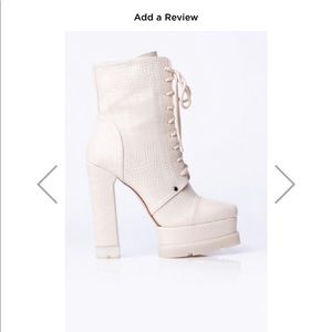 Chunky boot bone color